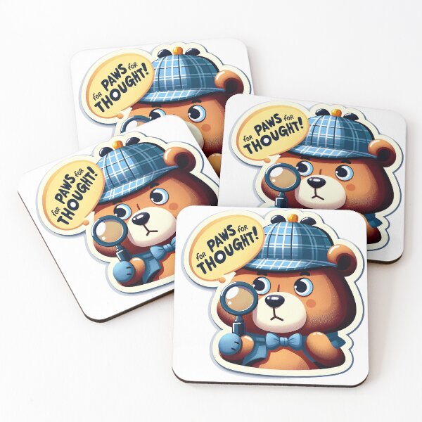 Item preview, Detective Bear Sticker - Paws for Thought! designed and sold by The-Library.