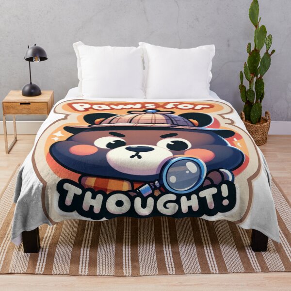 Item preview, Detective Bear Sticker - Paws for Thought! designed and sold by The-Library.