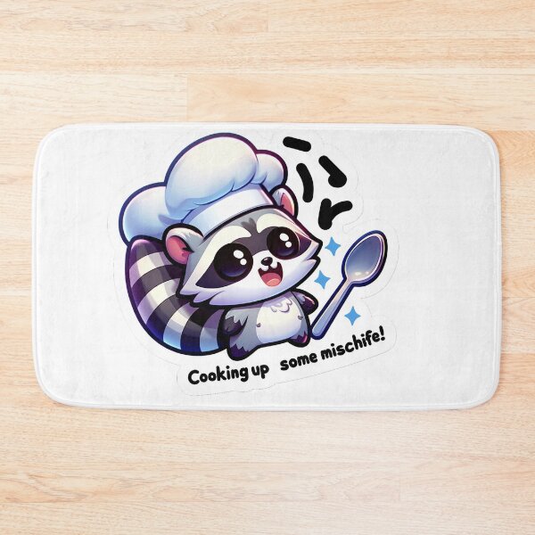 Item preview, Culinary Raccoon Sticker - Cooking Up Some Mischief! designed and sold by The-Library.