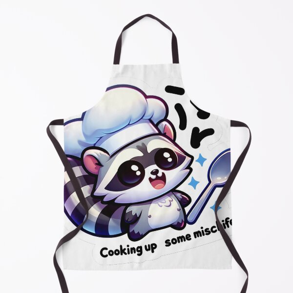 Item preview, Culinary Raccoon Sticker - Cooking Up Some Mischief! designed and sold by The-Library.