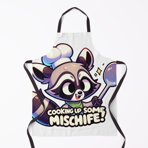 Item preview, Culinary Raccoon Sticker - Cooking Up Some Mischief! designed and sold by The-Library.