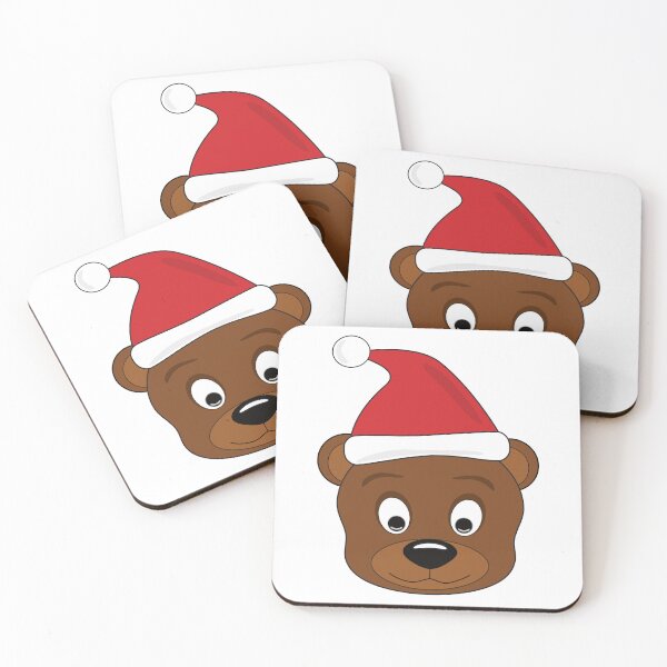 Item preview, Sweet Christmas Bear with red Santa's Hat designed and sold by CCreationStore.