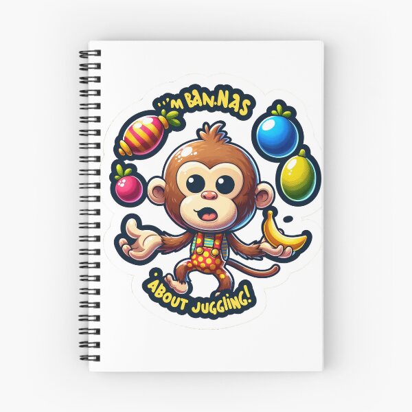 Item preview, Juggling Monkey Circus Sticker - I'm Bananas About Juggling! designed and sold by The-Library.