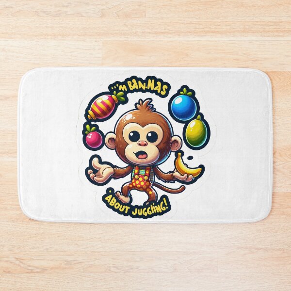 Item preview, Juggling Monkey Circus Sticker - I'm Bananas About Juggling! designed and sold by The-Library.