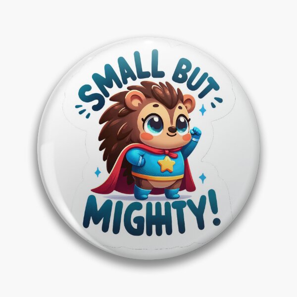 Artikelvorschau, Whimsical Hedgehog Superhero Sticker - Small but Mighty! entworfen und verkauft von The-Library.