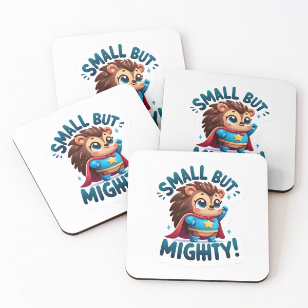 Item preview, Whimsical Hedgehog Superhero Sticker - Small but Mighty! designed and sold by The-Library.