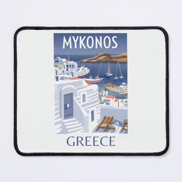 Item preview, A Watercolor Illustration of Mykonos - Greece designed and sold by Sketch-Shack.
