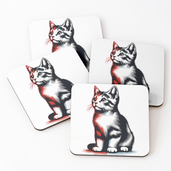 Item preview, Crimson Gaze: A Cat's Silhouette designed and sold by FayeWong.