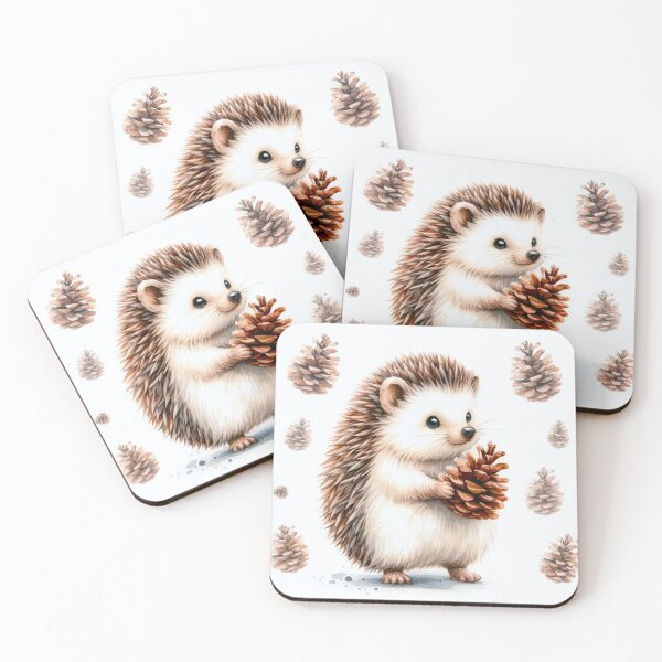 Item preview, Hedgehog and pine cone. designed and sold by growing-mom.