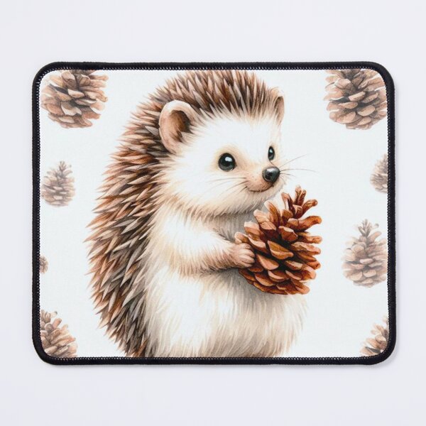 Item preview, Hedgehog and pine cone. designed and sold by growing-mom.