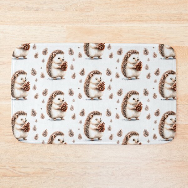 Item preview, Hedgehog and pine cone. designed and sold by growing-mom.