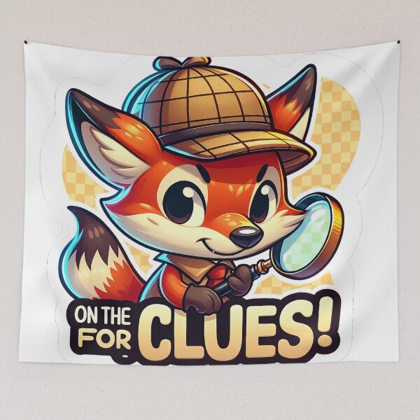Item preview, Clever Fox Detective Sticker - On the Prowl for Clues! designed and sold by The-Library.