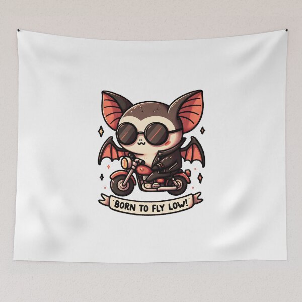 Item preview, Biker Bat Born to Fly Low Artwork designed and sold by UmbrellaStudio1.
