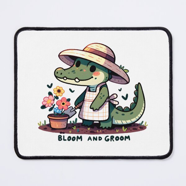 Item preview, Gardening Alligator Bloom and Groom  designed and sold by UmbrellaStudio1.