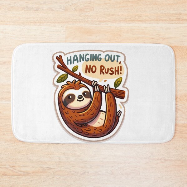 Artikelvorschau, Peaceful Sloth Sticker - Hanging Out, No Rush! entworfen und verkauft von The-Library.