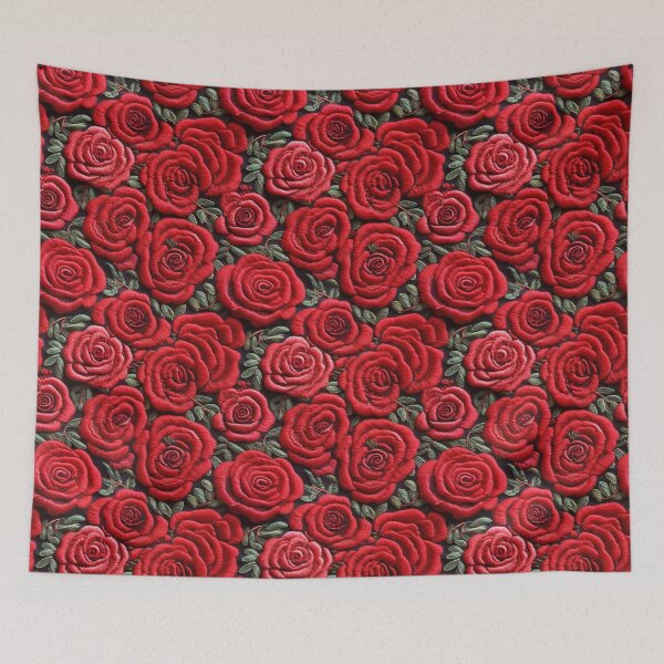 Item preview, Valentine’s Red roses embroidery pattern  designed and sold by HofTao.