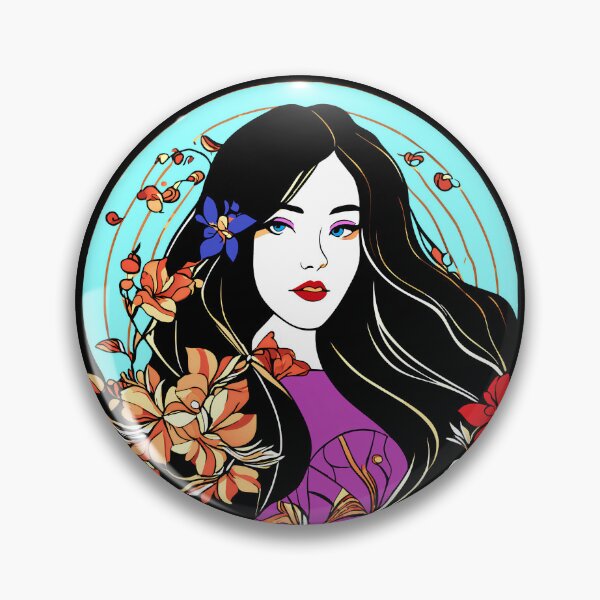 Item preview, Round color illustration of a beauty designed and sold by AD-Digital-Art.