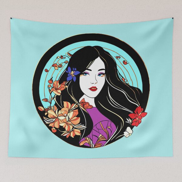 Item preview, Round color illustration of a beauty designed and sold by AD-Digital-Art.