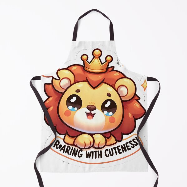 Aperçu de l'œuvre Charming Lion Cub Crown Sticker - Roaring with Cuteness! créée et vendue par The-Library.