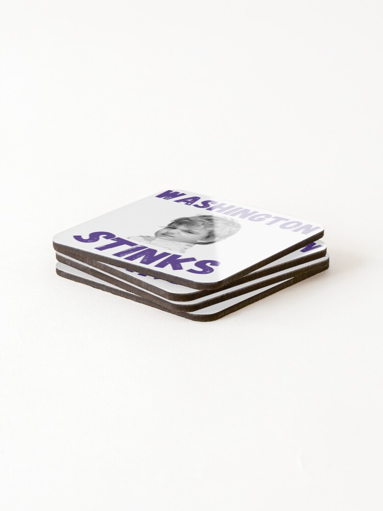 Thumbnail 4 of 5, Coasters (Set of 4), Washington Stinks, Rivalry designed and sold by RiffRaffGraffix.