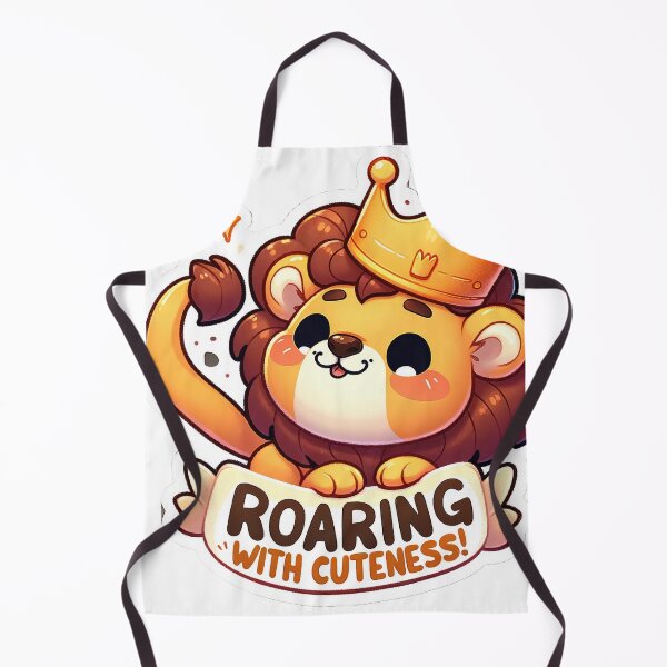 Aperçu de l'œuvre Charming Lion Cub Crown Sticker - Roaring with Cuteness! créée et vendue par The-Library.