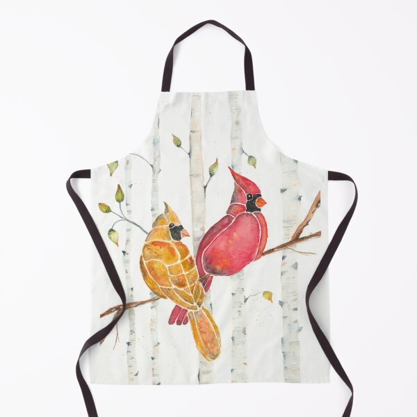 Item preview, cardinal sitting amongst birch trees designed and sold by carole robb.