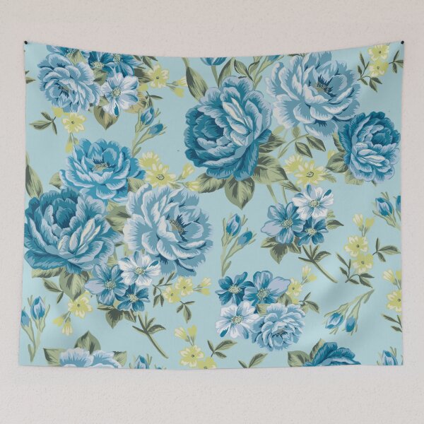 Item preview, Roses background in blue color designed and sold by Suvenire.