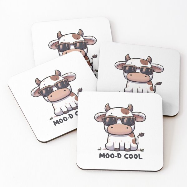 Item preview, Cool Cow with Sunglasses Moo-d  designed and sold by UmbrellaStudio1.
