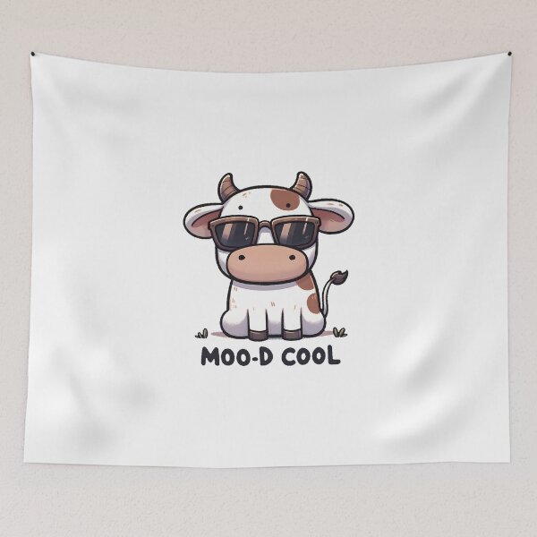 Item preview, Cool Cow with Sunglasses Moo-d  designed and sold by UmbrellaStudio1.