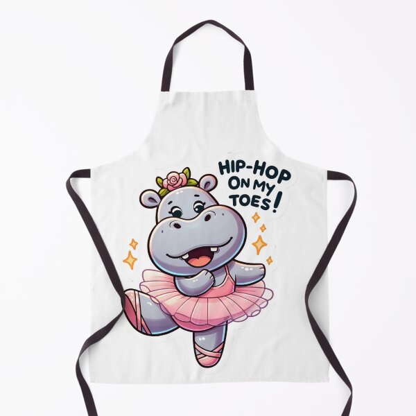 Artikelvorschau, Joyous Hippo Tutu Sticker - Hip-hop on My Toes! entworfen und verkauft von The-Library.