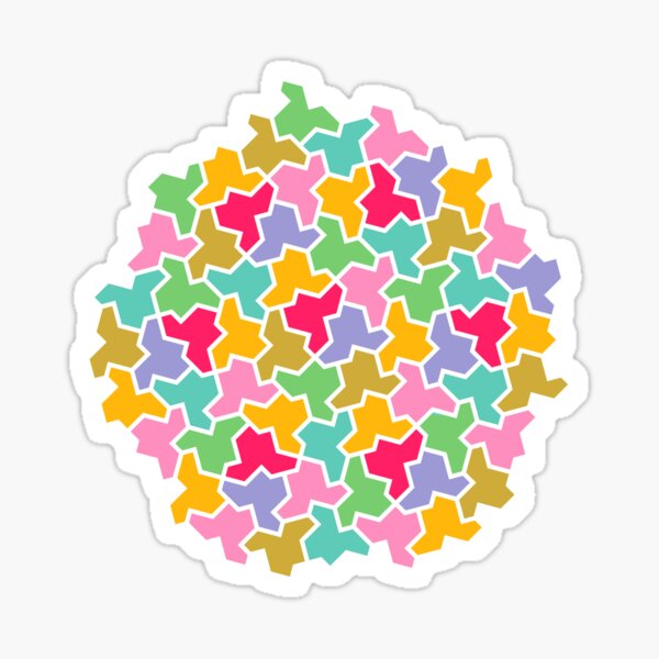 Item preview, BRIGHT CONFETTI - einstein tile pattern designed and sold by BrownWoodRobot.