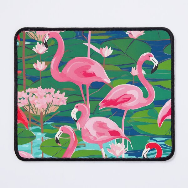 Item preview, Pink flamingos. In lily pond designed and sold by SophieClimaArt.