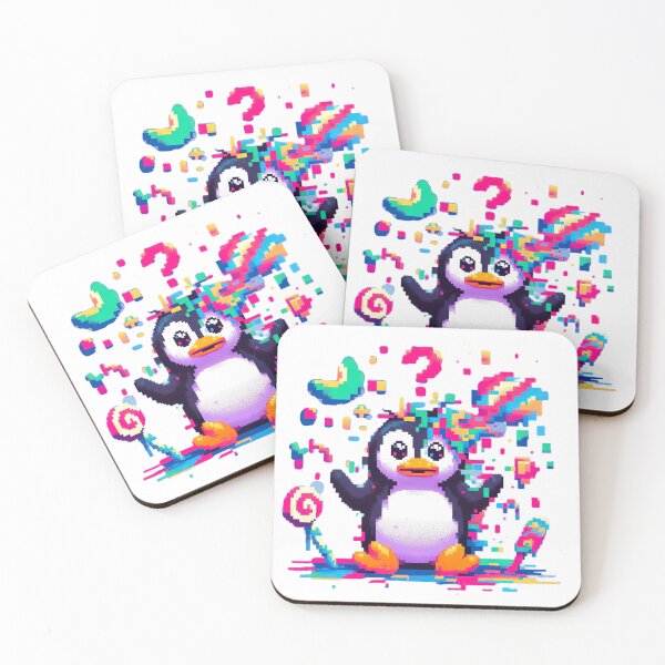 Item preview, Glitch Pixel Penguin vui nhộn: Nghệ thuật kỹ thuật số kỳ lạ với bầu không khí hài hước designed and sold by Huycao211.