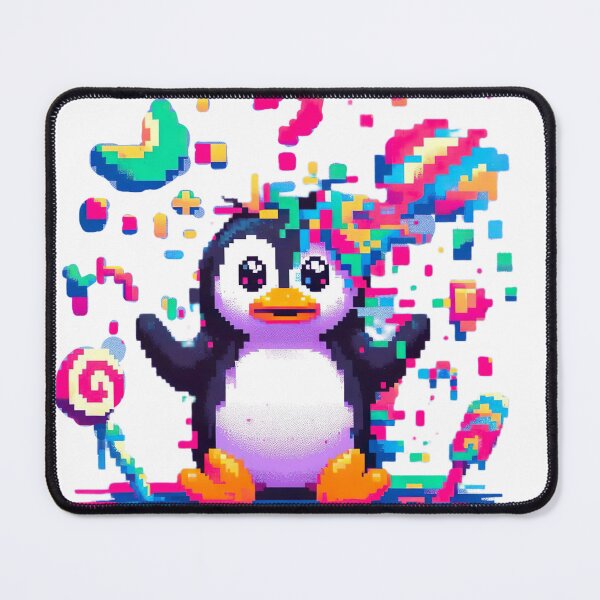 Item preview, Glitch Pixel Penguin vui nhộn: Nghệ thuật kỹ thuật số kỳ lạ với bầu không khí hài hước designed and sold by Huycao211.