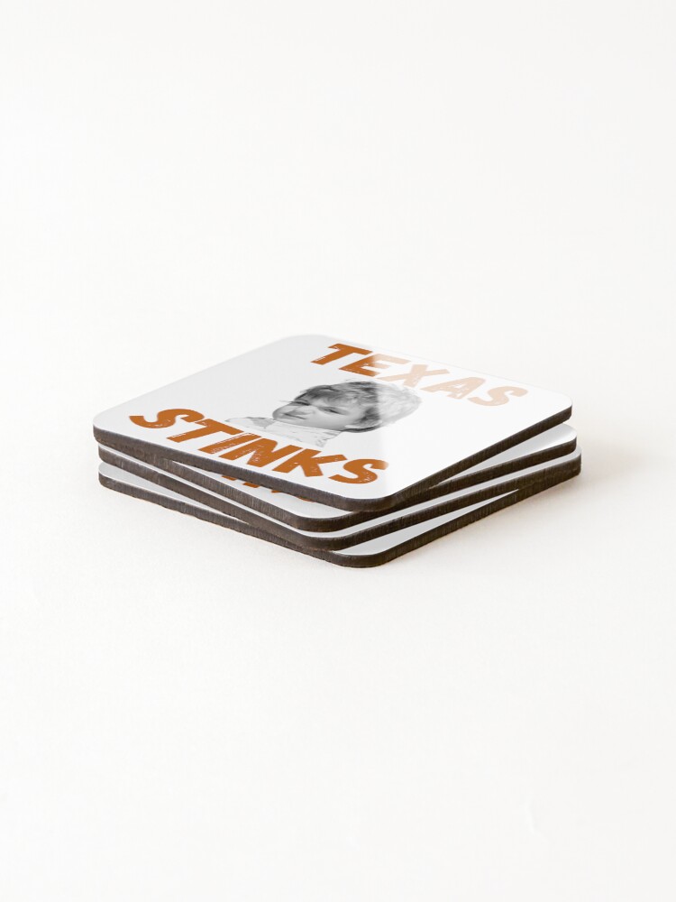 Thumbnail 4 of 5, Coasters (Set of 4), Texas Stinks, Rivalry designed and sold by RiffRaffGraffix.