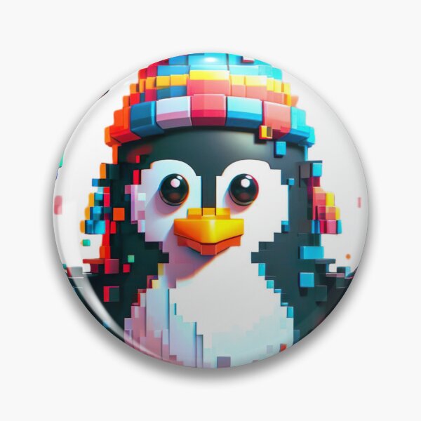 Item preview, Glitch Pixel Penguin vui nhộn: Nghệ thuật kỹ thuật số kỳ lạ với bầu không khí hài hước designed and sold by Huycao211.