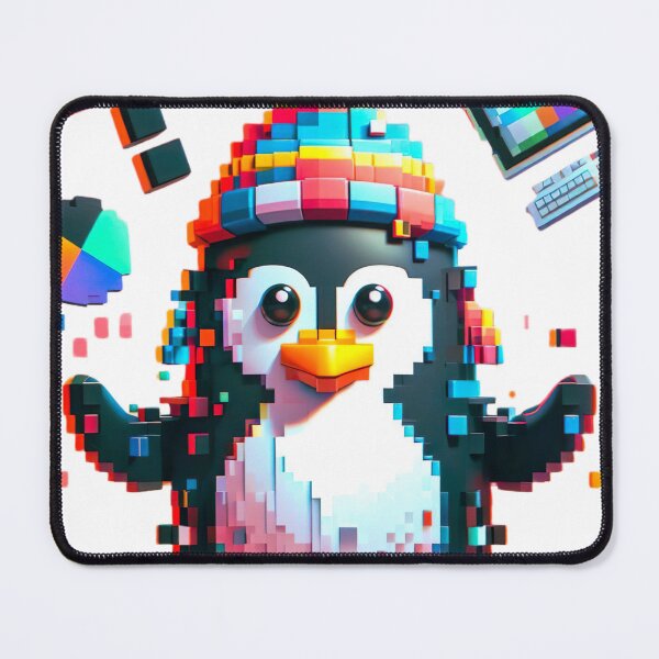 Item preview, Glitch Pixel Penguin vui nhộn: Nghệ thuật kỹ thuật số kỳ lạ với bầu không khí hài hước designed and sold by Huycao211.