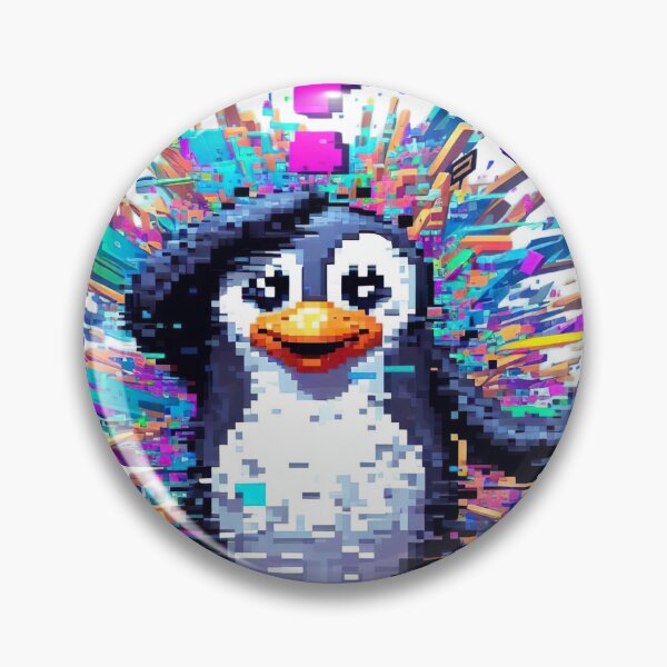 Item preview, Glitch Pixel Penguin vui nhộn: Nghệ thuật kỹ thuật số kỳ lạ với bầu không khí hài hước designed and sold by Huycao211.