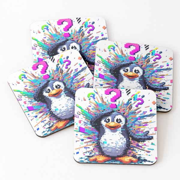 Item preview, Glitch Pixel Penguin vui nhộn: Nghệ thuật kỹ thuật số kỳ lạ với bầu không khí hài hước designed and sold by Huycao211.