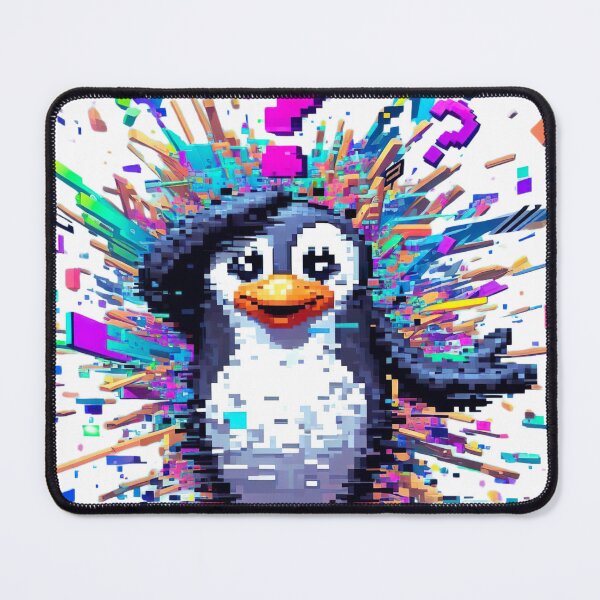 Item preview, Glitch Pixel Penguin vui nhộn: Nghệ thuật kỹ thuật số kỳ lạ với bầu không khí hài hước designed and sold by Huycao211.