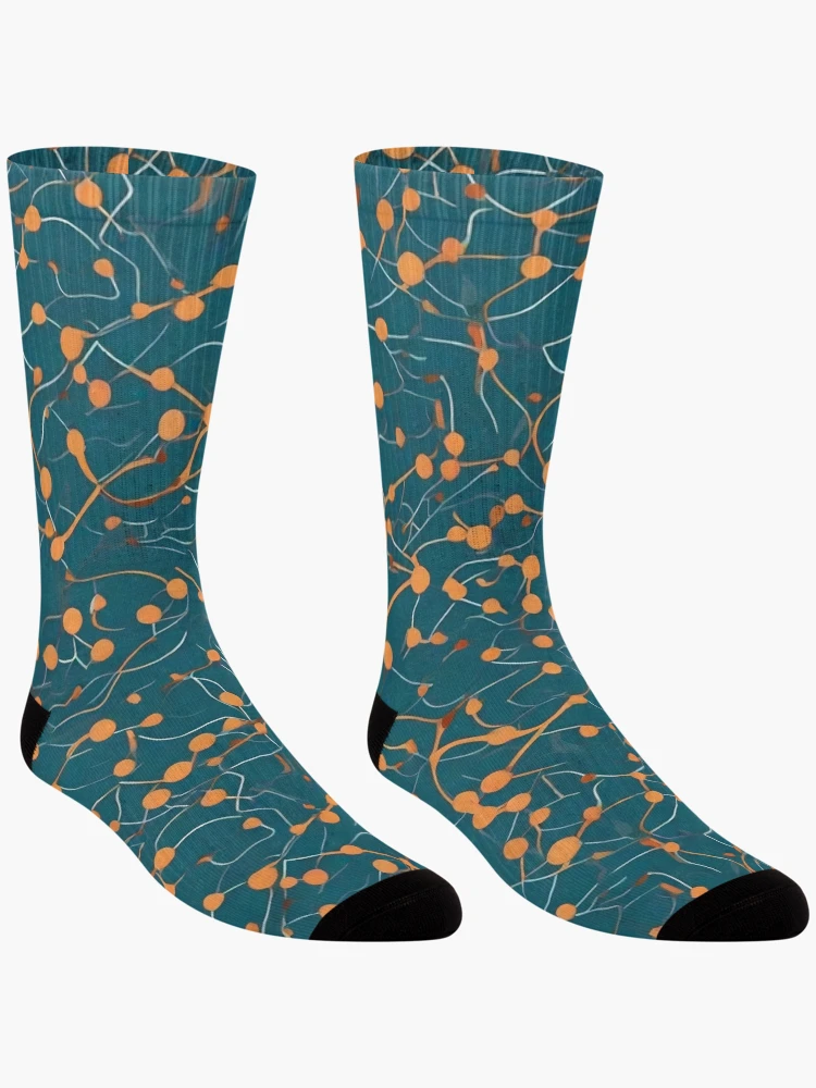 Thumbnail 3 of 5, Socks, Neural Networks Pattern designed and sold by Patternliss.