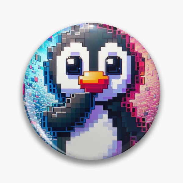 Item preview, Glitch Pixel Penguin vui nhộn: Nghệ thuật kỹ thuật số kỳ lạ với bầu không khí hài hước designed and sold by Huycao211.