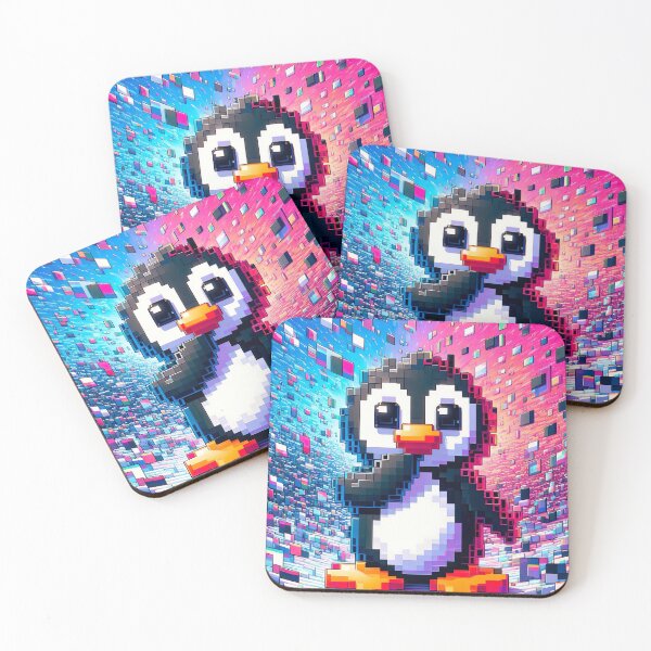 Item preview, Glitch Pixel Penguin vui nhộn: Nghệ thuật kỹ thuật số kỳ lạ với bầu không khí hài hước designed and sold by Huycao211.