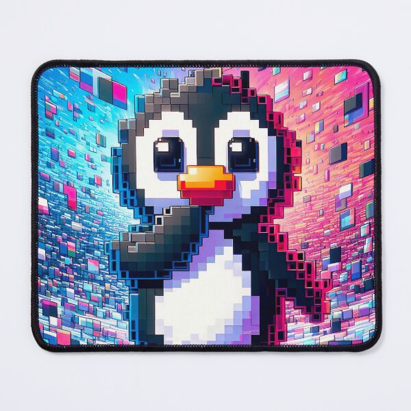 Item preview, Glitch Pixel Penguin vui nhộn: Nghệ thuật kỹ thuật số kỳ lạ với bầu không khí hài hước designed and sold by Huycao211.
