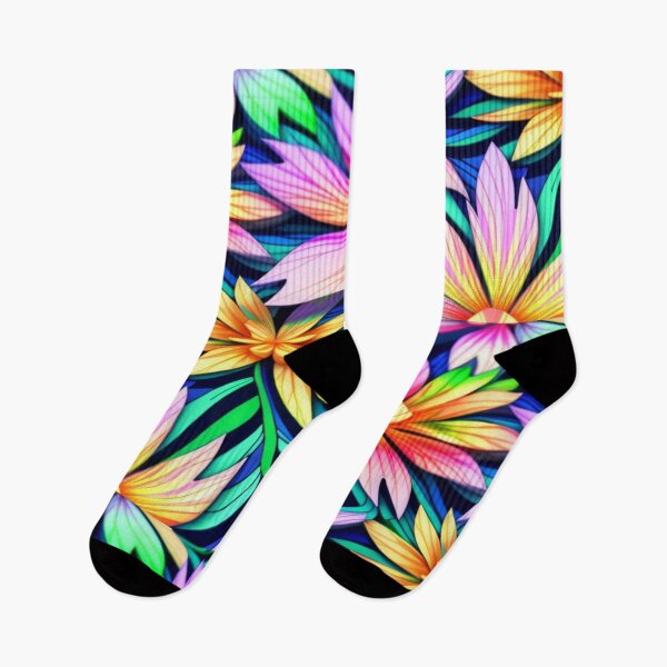 Item preview, Patrón floral multicolor en vibrantes colores iridiscentes designed and sold by gyrate.