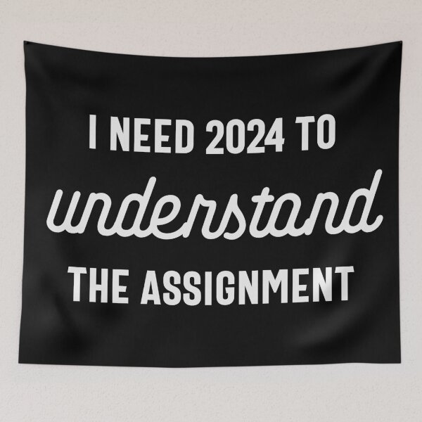 Item preview, I Need 2024 to Understand the Assignment - Funny New Year 2024 Humor (White Design) designed and sold by Spiprinto.