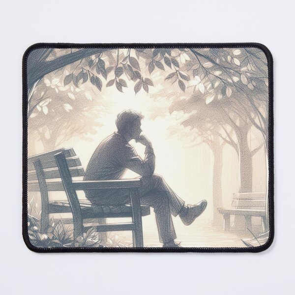 Item preview, Autumn Reflection: Serene Park Bench Sketch with Natural Light designed and sold by Huycao211.