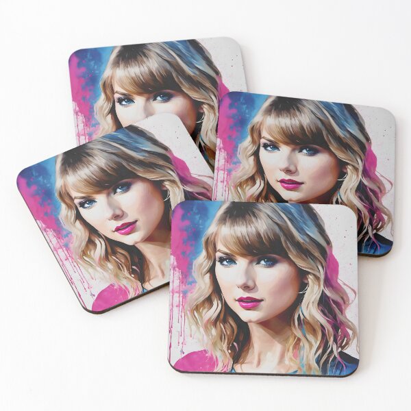 Item preview, Taylor Swift Portrait in Heavy Ink w/blue and pink ink focus designed and sold by Dan Farsaci.