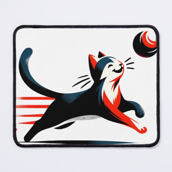Item preview, Joyful Cat Chasing a Bouncing Ball designed and sold by FayeWong.