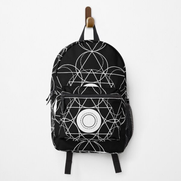 Item preview, Sacred geometry collection 2, mandala, white on black, white drawing by Red Siri0 designed and sold by Red Siri0 Art.